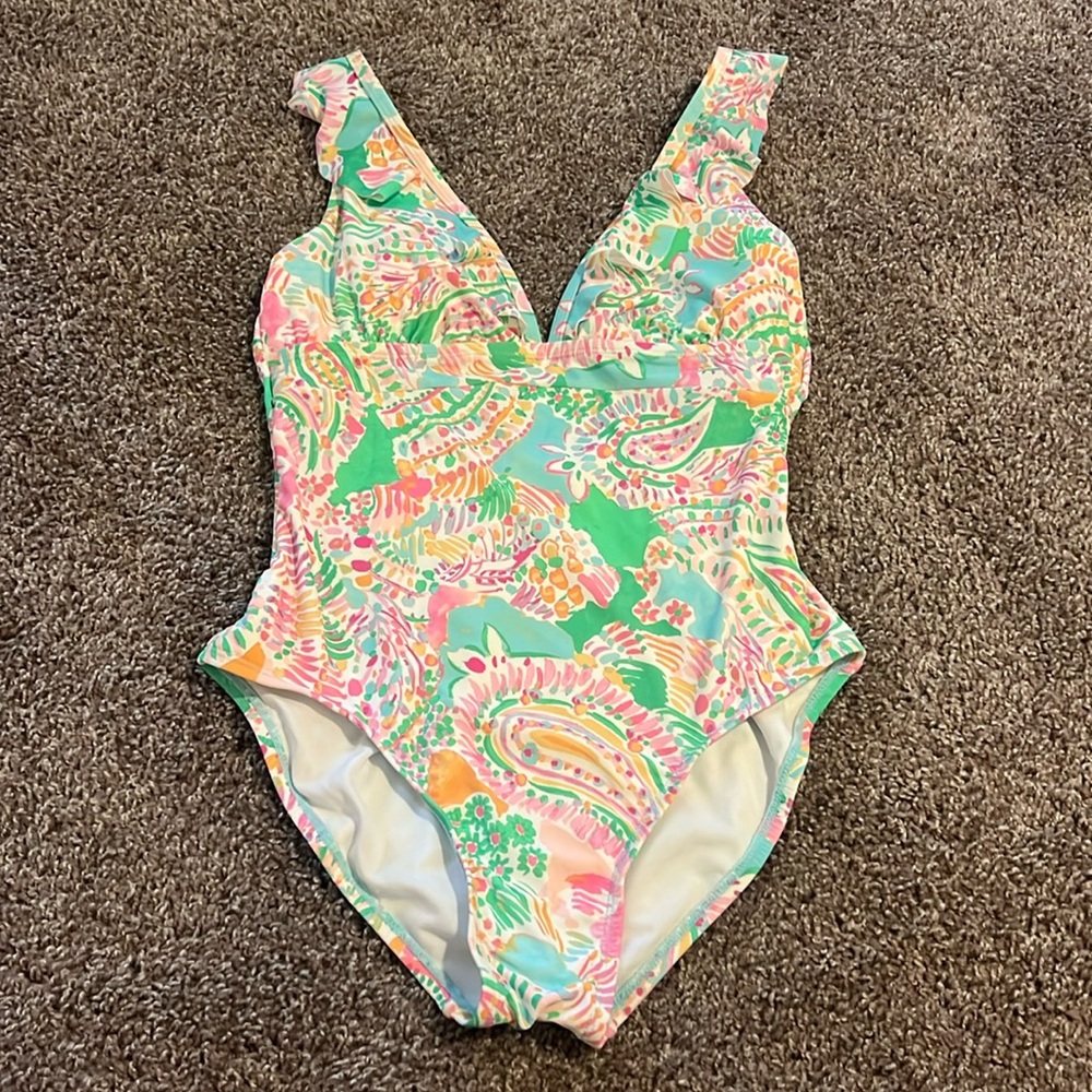 Crown & Ivy Paisley One Piece Swimsuit